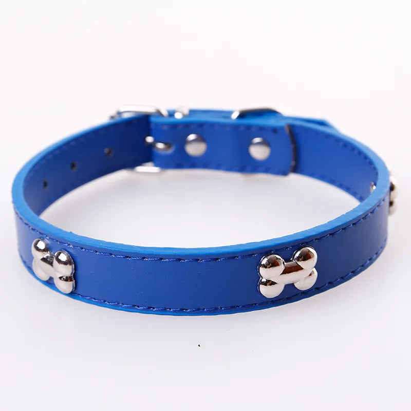 Bone Leather Durable Pet Collar